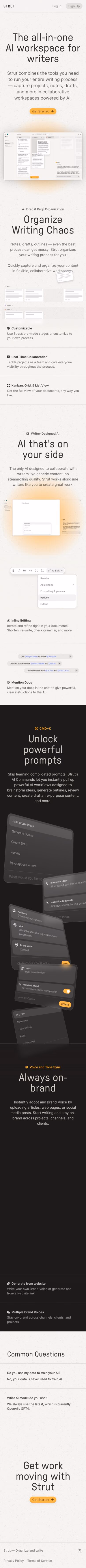 Strut mobile screenshot
